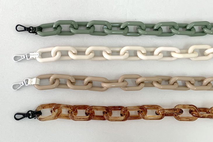 Acrylic chain strap (카키/브라운/크림/베이지)